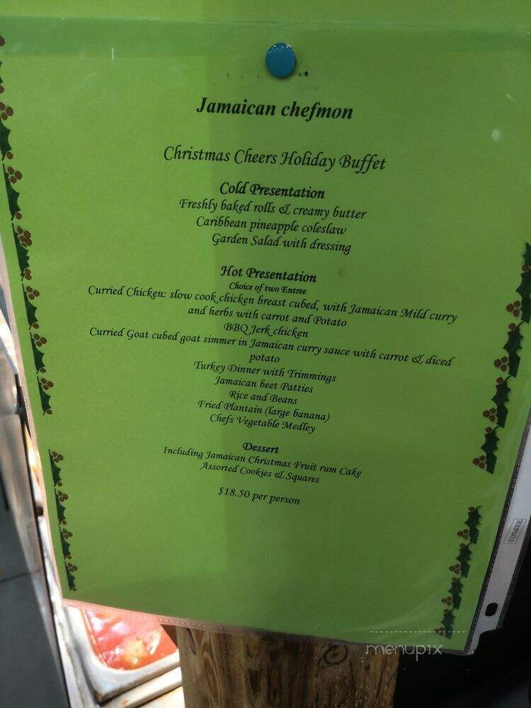 Chefmon's Caribbean Grill - Edmonton, AB menu_pic