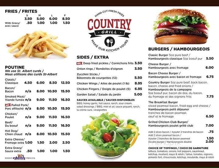 Country Grill - Ottawa, ON menu_pic