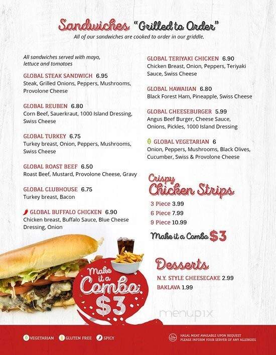 Global Steak Restaurant - Windsor, ON menu_pic
