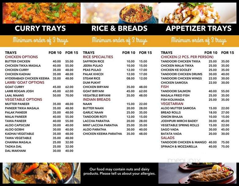 Krave Indian - Vaughan, ON menu_pic