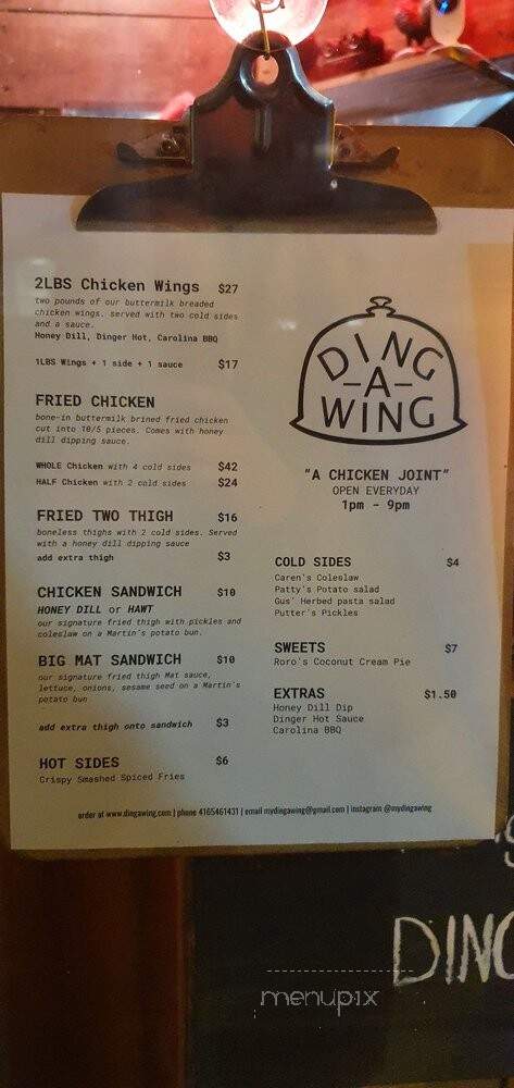 Ding-A-Wing - Toronto, ON menu_pic