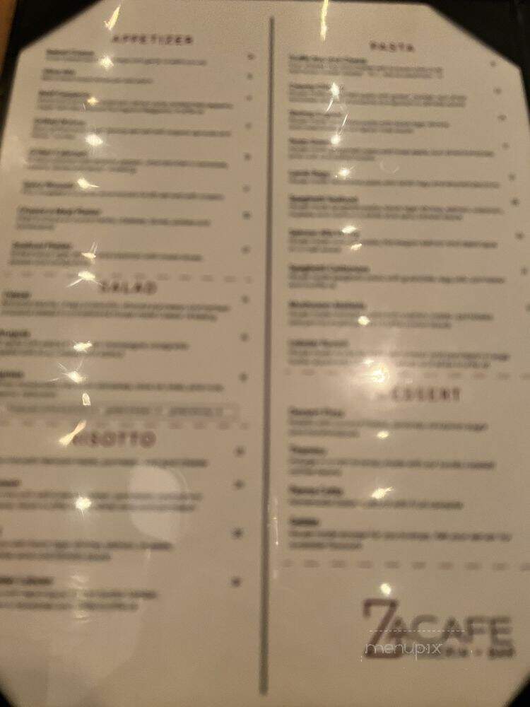 Za Cafe Pizzeria & Bar - Toronto, ON menu_pic