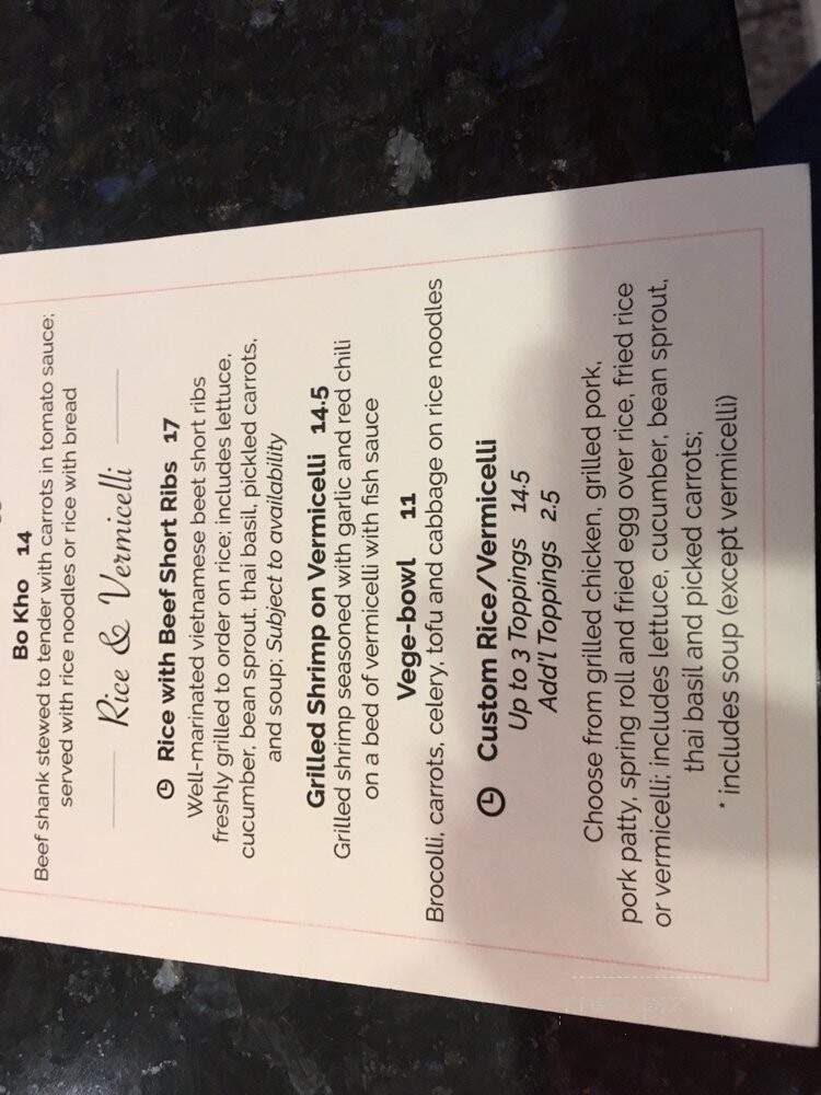 MVP Kitchen & Bar - Burnaby, BC menu_pic
