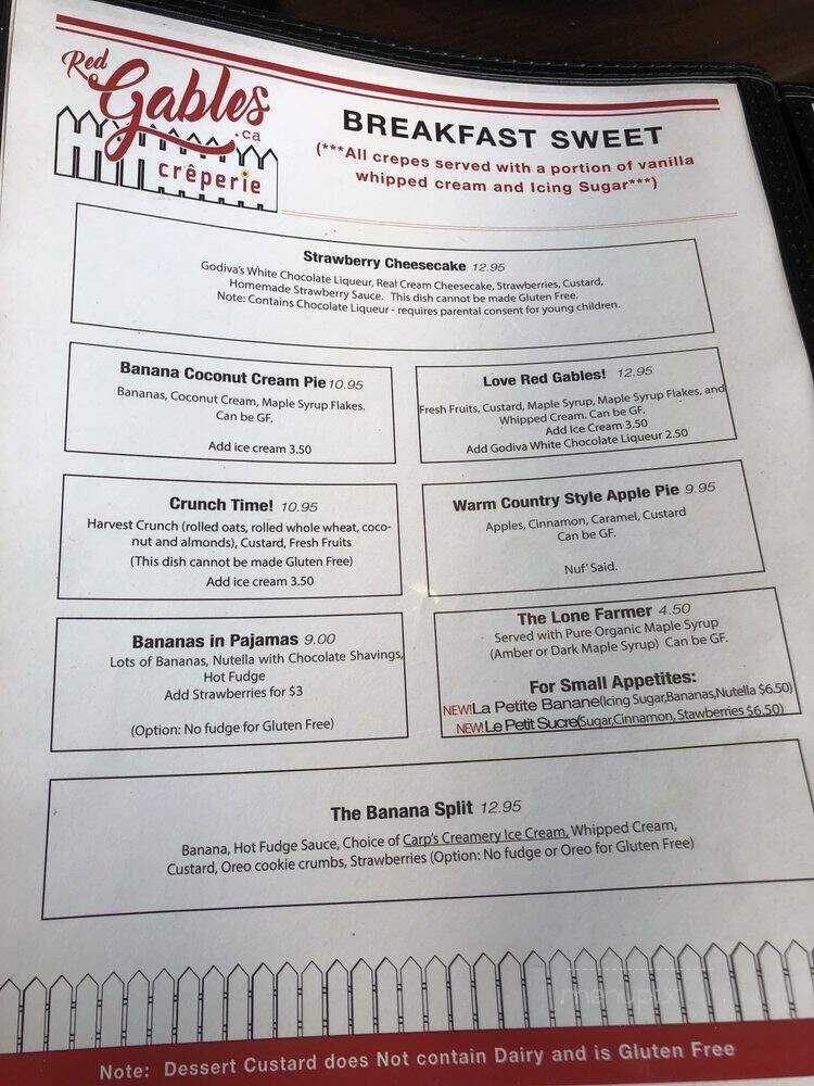 Red Gables Creperie - Stittsville, ON menu_pic