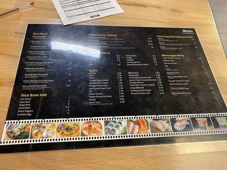 Meshi - Calgary, AB menu_pic