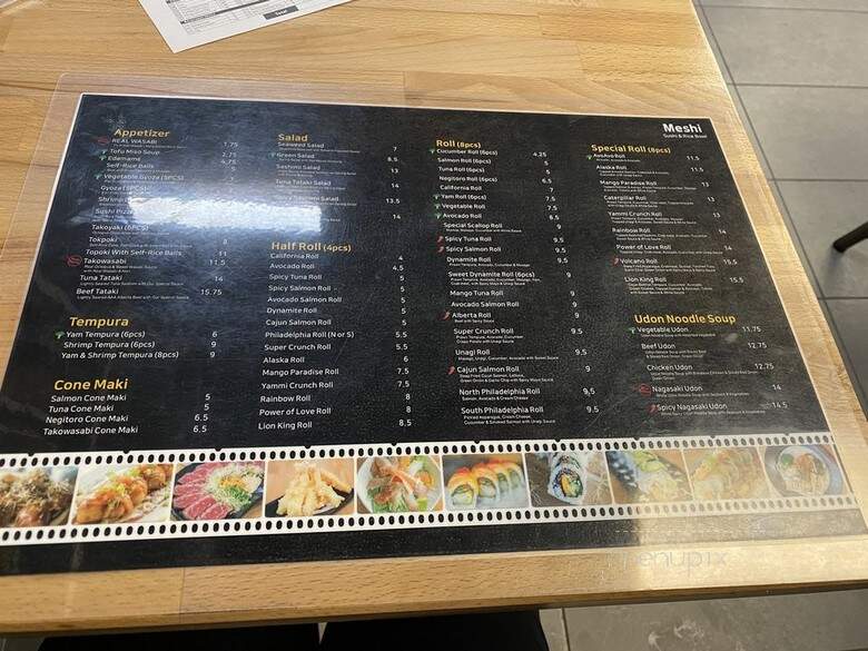 Meshi - Calgary, AB menu_pic