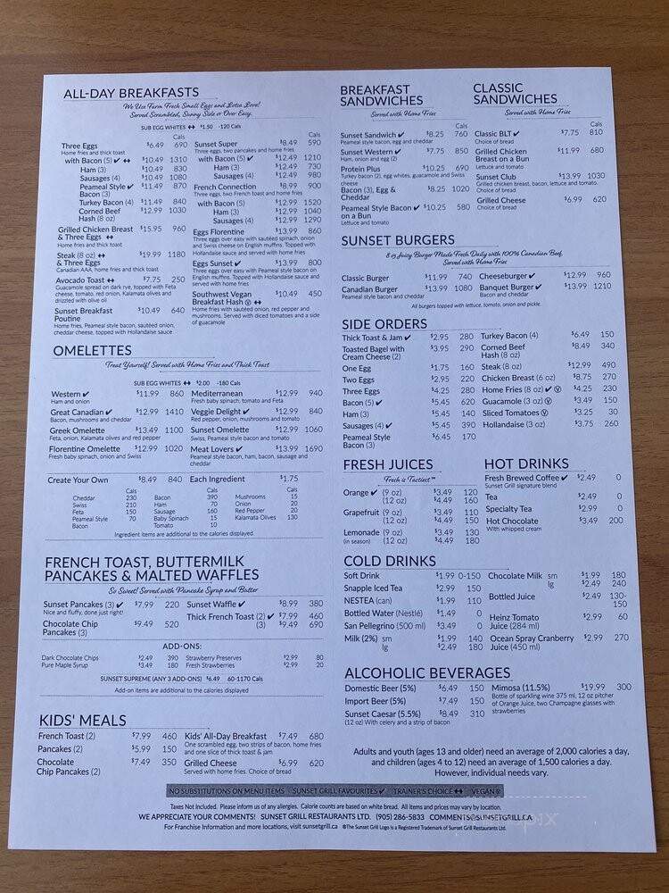Sunset Grill - Vaughan, ON