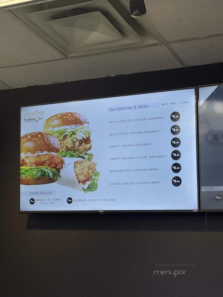 Old K Fried Chicken - Toronto, ON menu_pic
