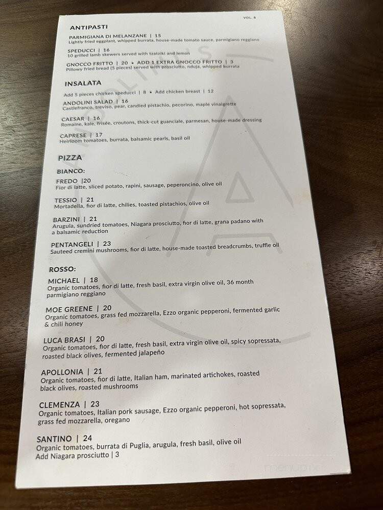 Andolini's - Richmond Hill, ON menu_pic