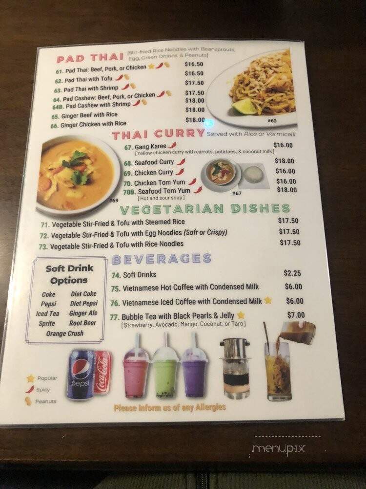 Pho Tasty - Edmonton, AB menu_pic