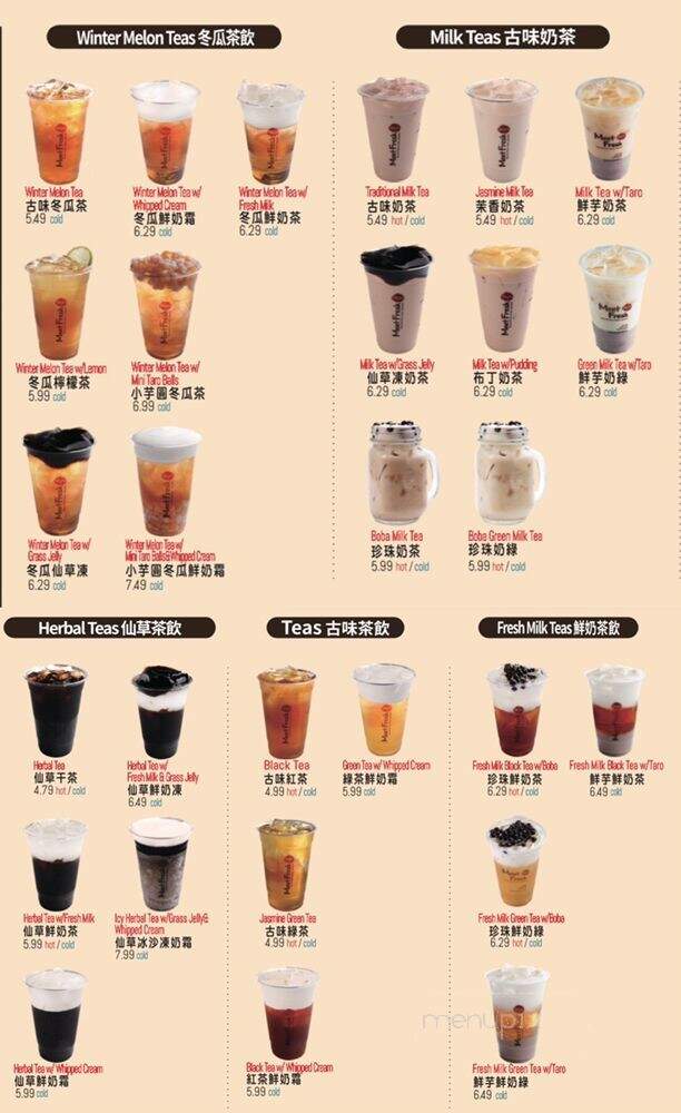 MeetFresh - Edmonton, AB menu_pic
