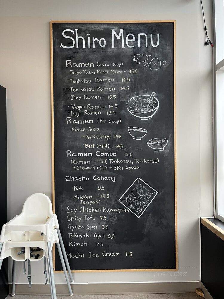 Shiro Ramen - Hamilton, ON menu_pic
