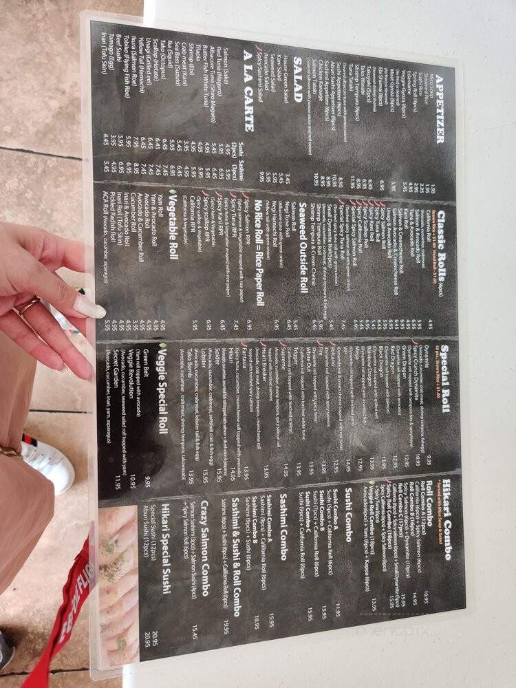 Hikari Sushi House - Richmond Hill, ON menu_pic