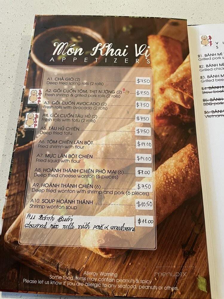 Pho Kha - Niagara Falls, ON menu_pic