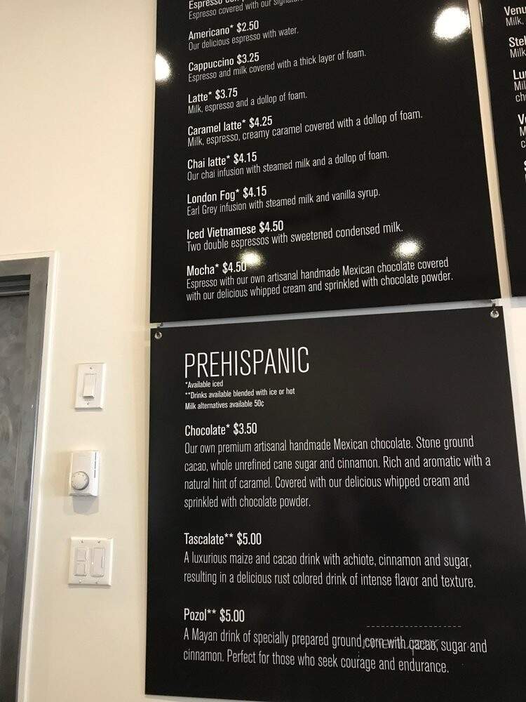 Caffe Sole - Edmonton, AB menu_pic