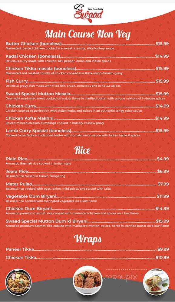 Swaad - Windsor, ON menu_pic