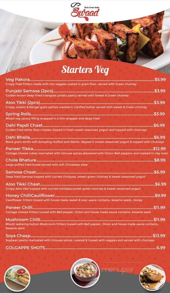Swaad - Windsor, ON menu_pic
