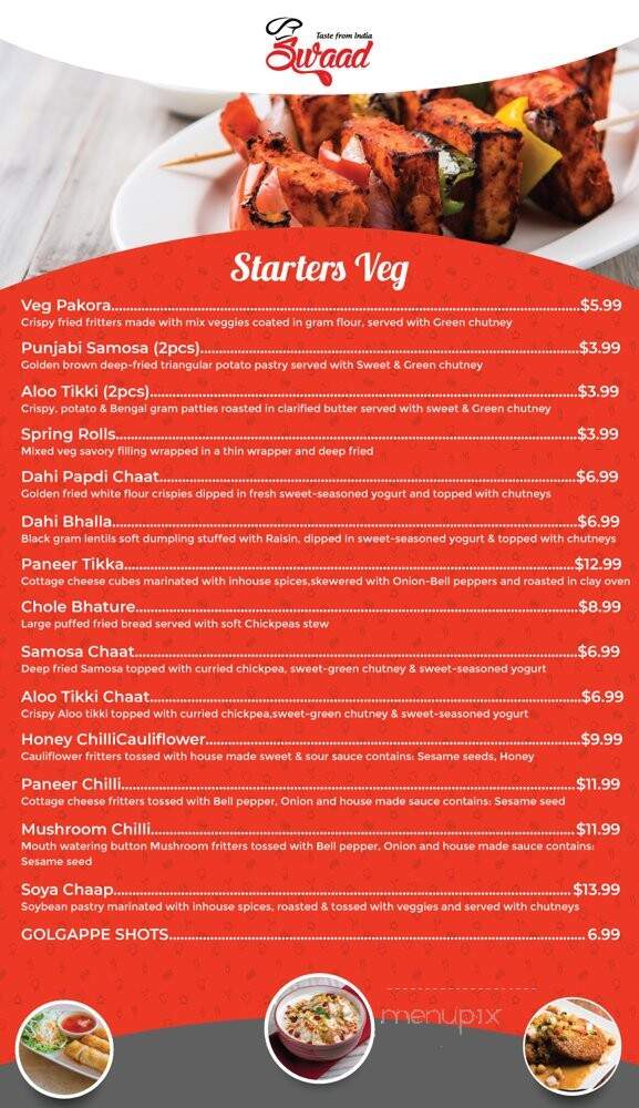 Swaad - Windsor, ON menu_pic