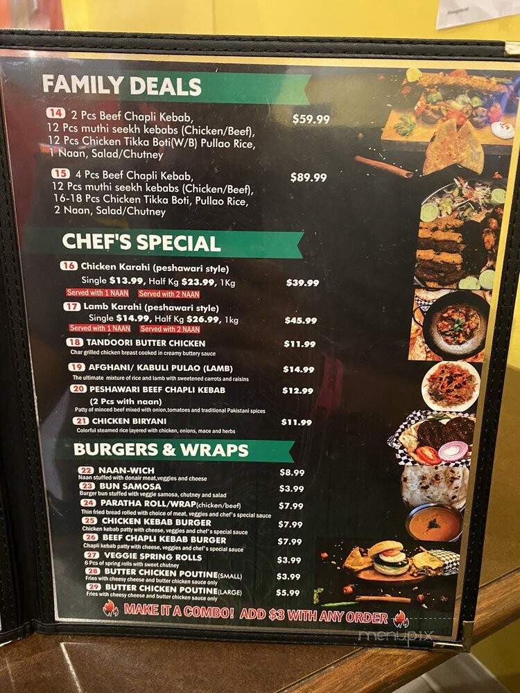 Khan Kebabs - Edmonton, AB menu_pic