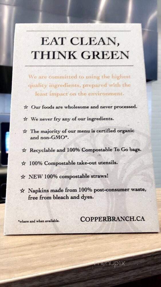 Copper Branch - Brampton, ON menu_pic