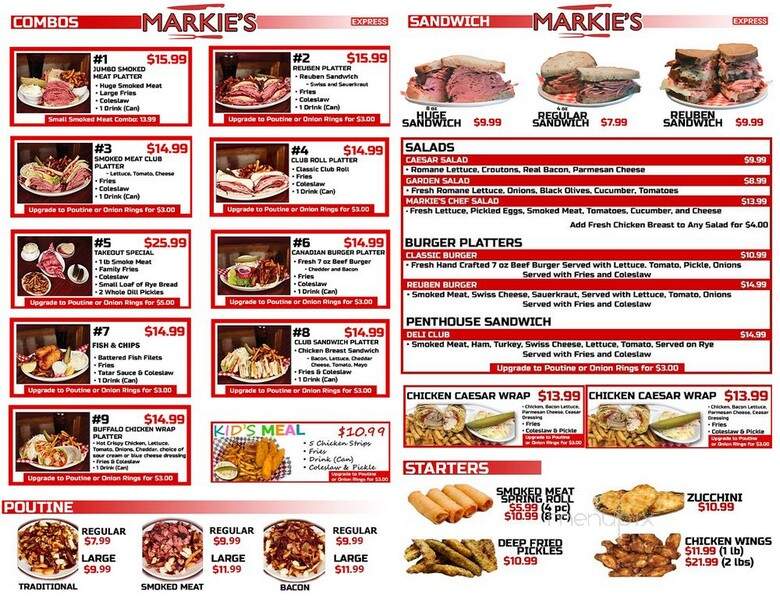 Markie's Montreal Smoked Meat - Ottawa, ON menu_pic