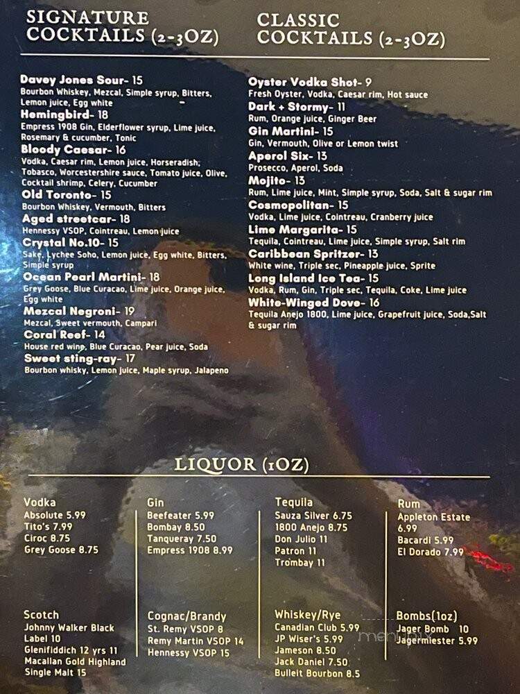 Oystermine - Toronto, ON menu_pic