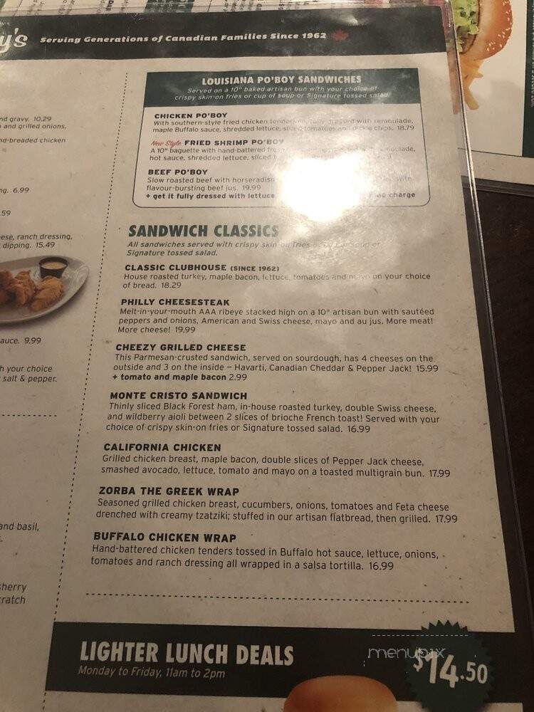 Ricky's Bar and Grill - Golden, BC menu_pic