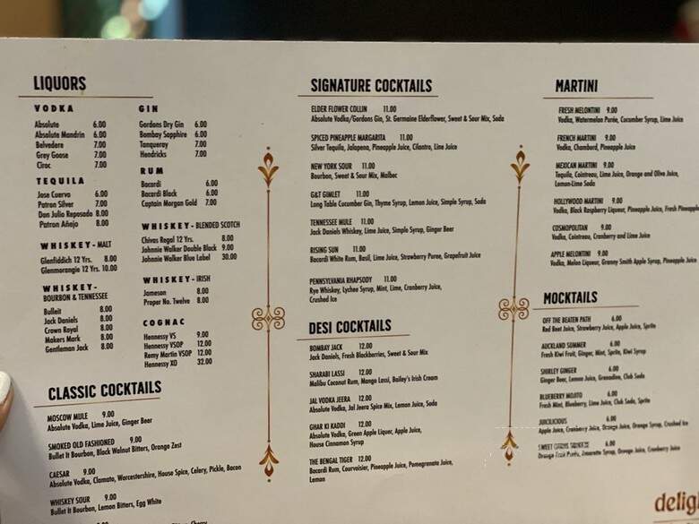 Delight Indian Bistro - Surrey, BC menu_pic
