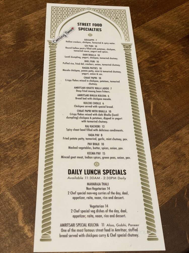 Delight Indian Bistro - Surrey, BC menu_pic