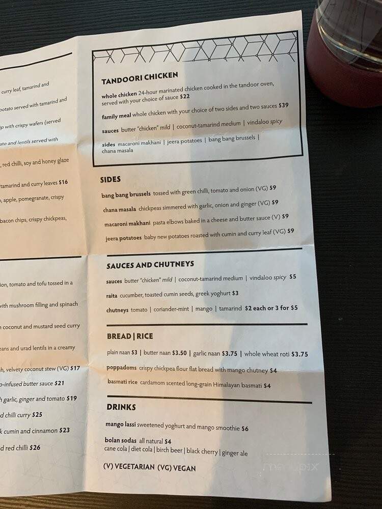 Pukka Pukka - Toronto, ON menu_pic