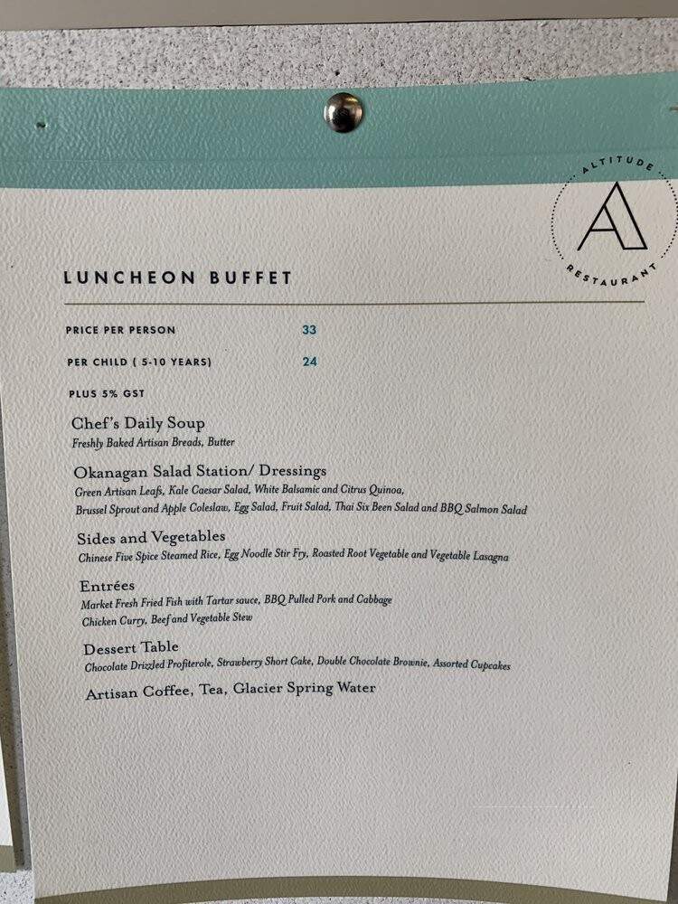 Altitude Restaurant - Jasper, AB menu_pic