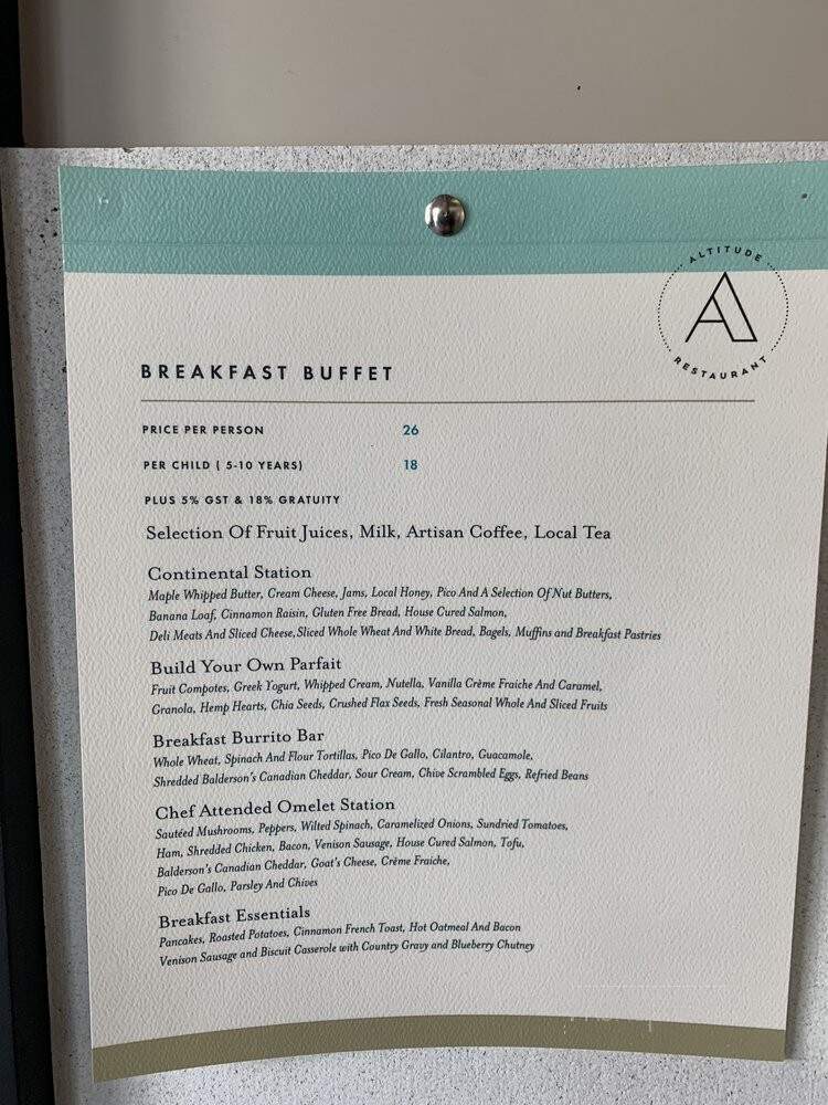 Altitude Restaurant - Jasper, AB