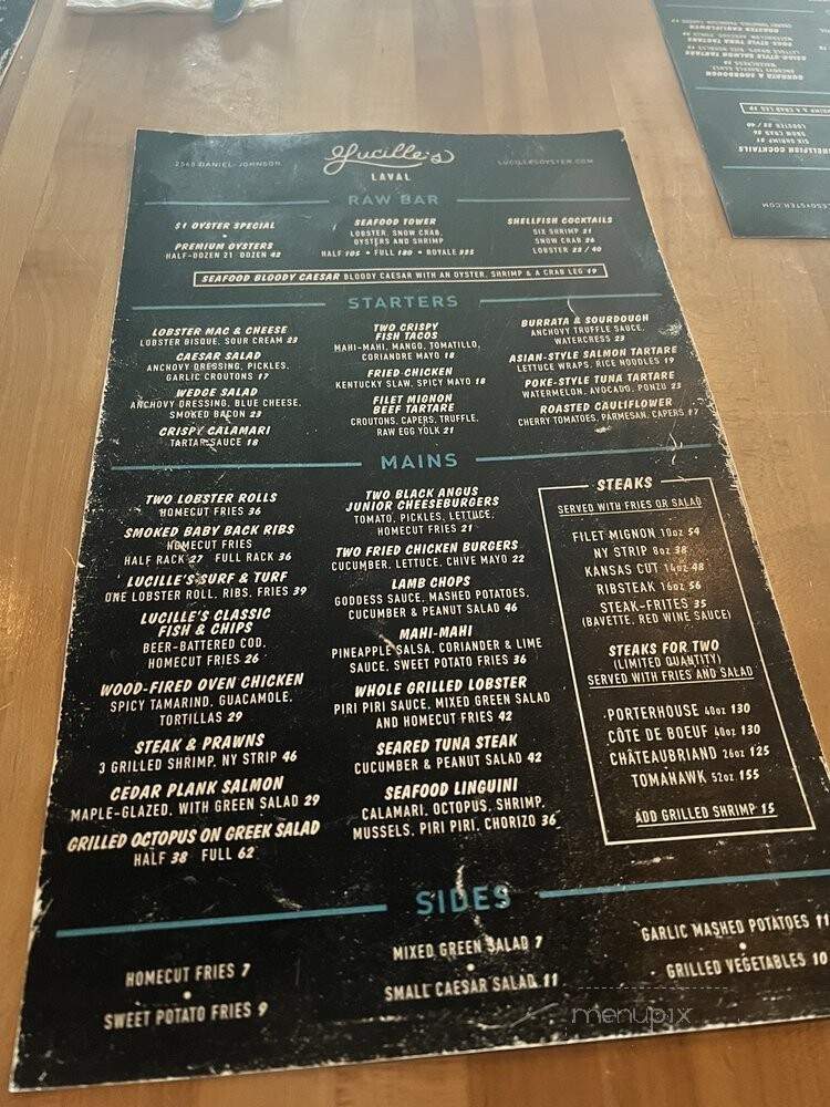 Lucille's - Laval, QC menu_pic