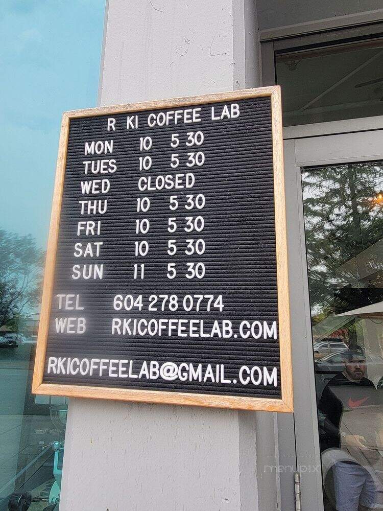 R Ki Coffee Lab - Richmond, BC menu_pic