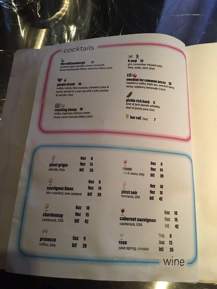 Function Bar - Toronto, ON menu_pic