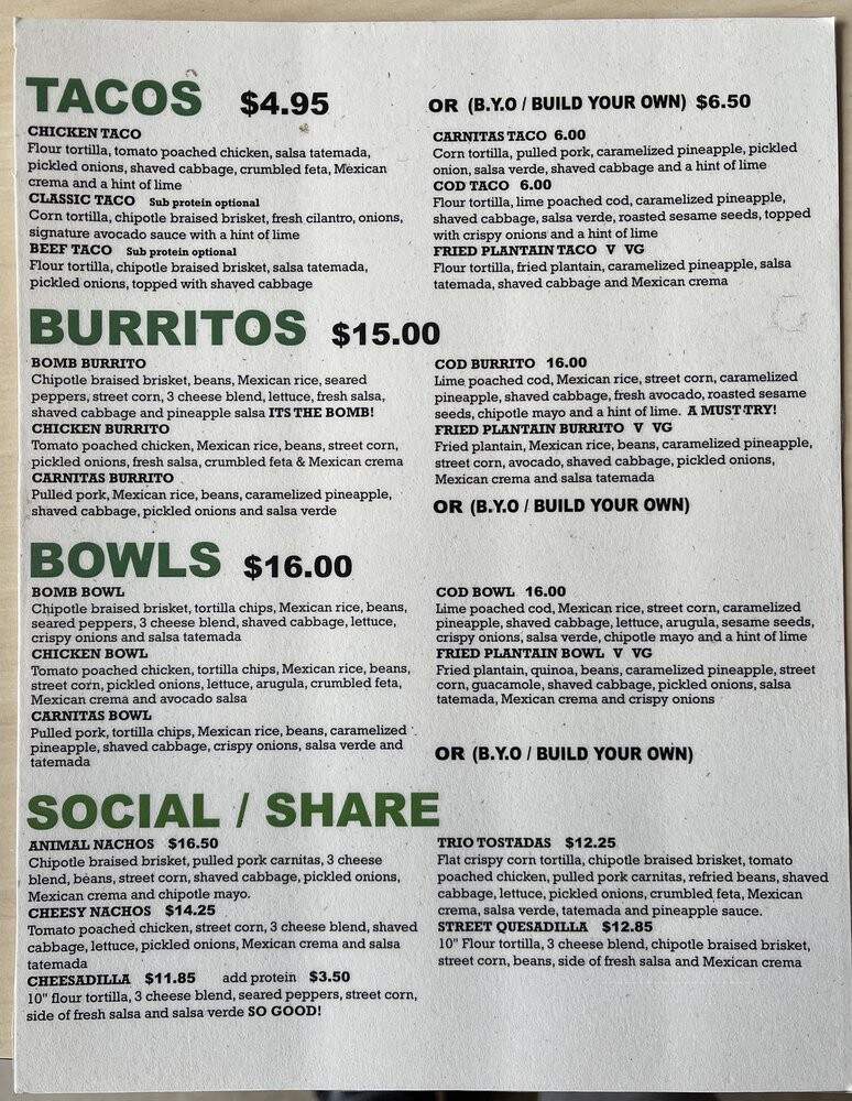 Taco Fan - Maple Ridge, BC menu_pic