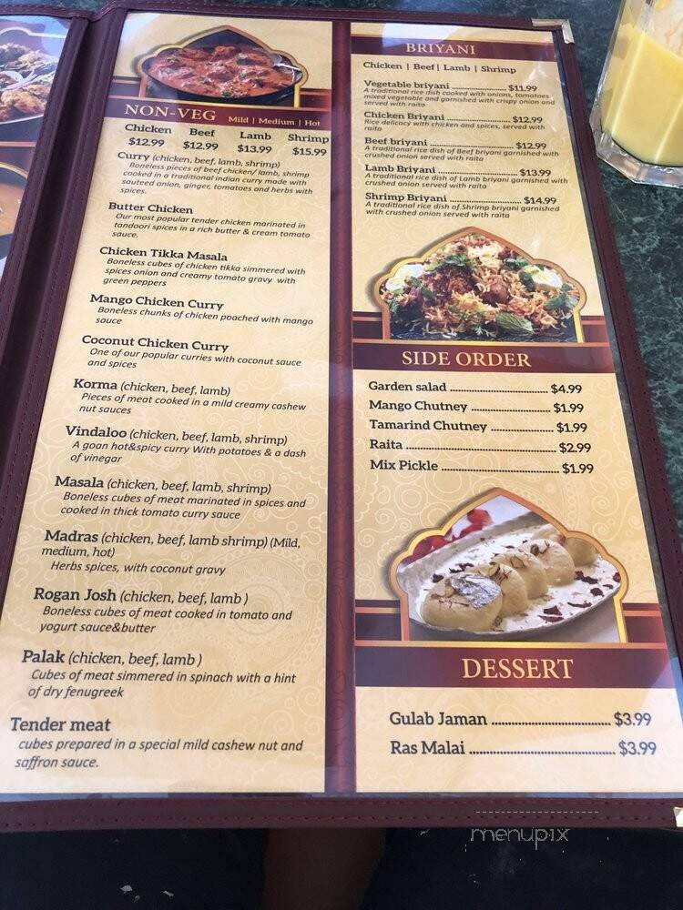 Indian Hut Restaurant - Grimsby, ON menu_pic