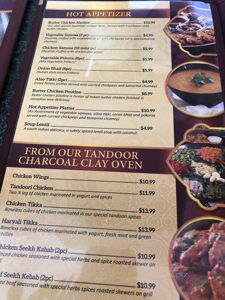 Indian Hut Restaurant - Grimsby, ON menu_pic