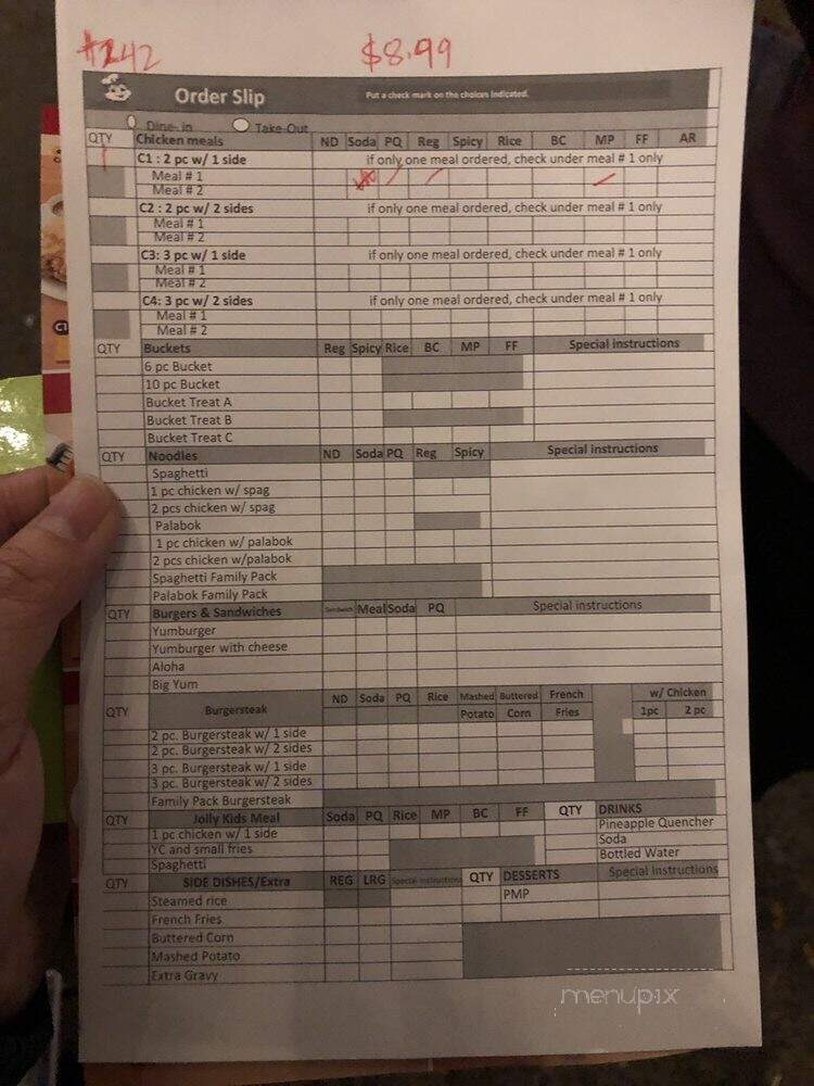 Jollibee - Calgary, AB menu_pic