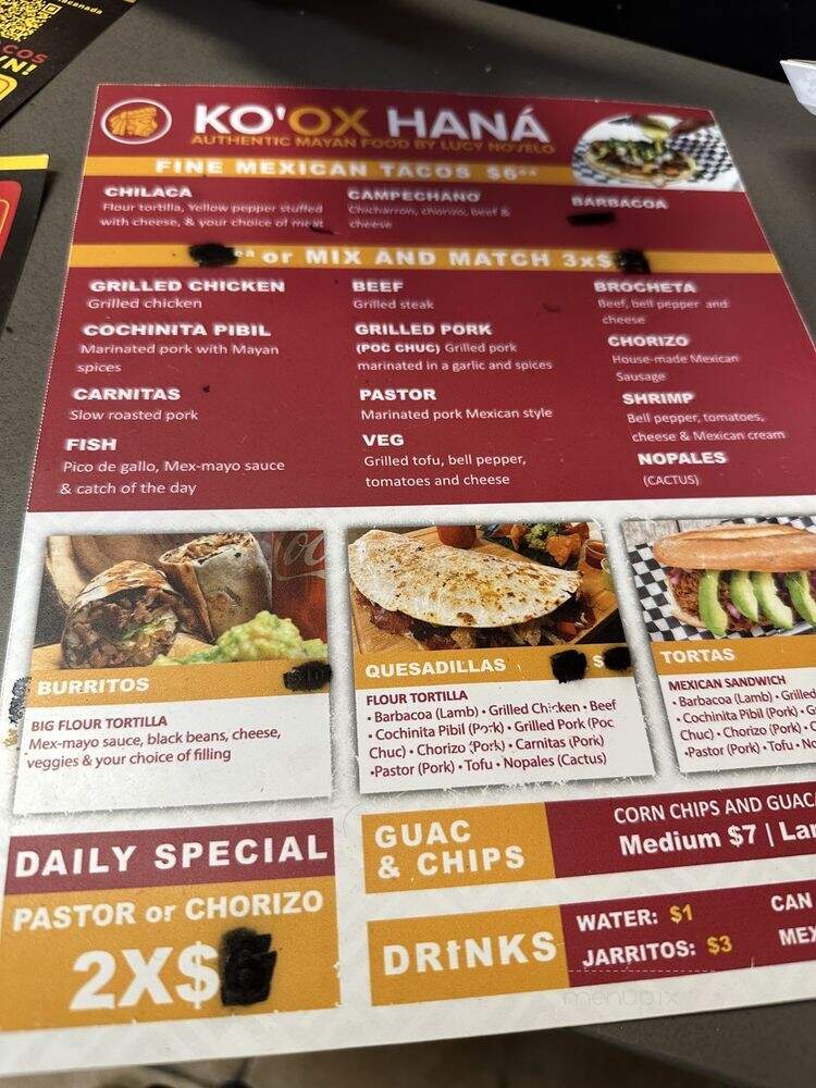 Ko'ox Hana - Toronto, ON menu_pic