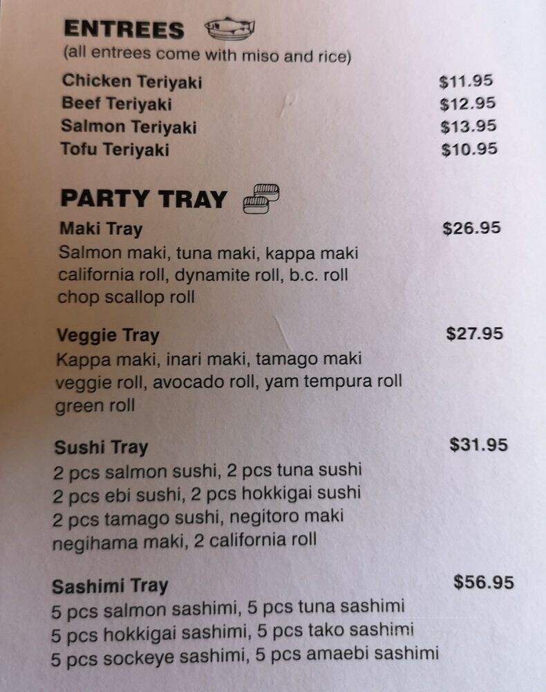 Kaiko Japanese Restaurant - Coquitlam, BC menu_pic
