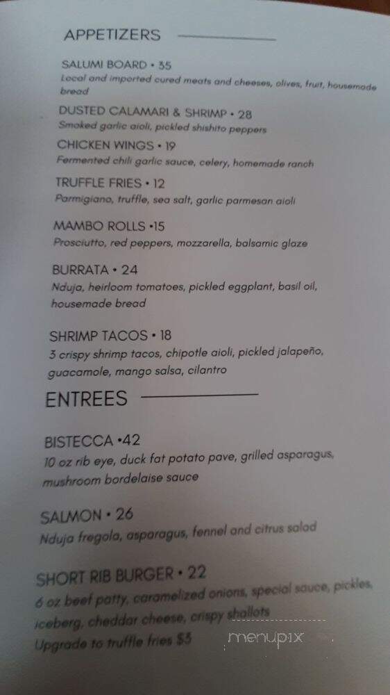 Pza Restaurant - Vaughan, ON menu_pic