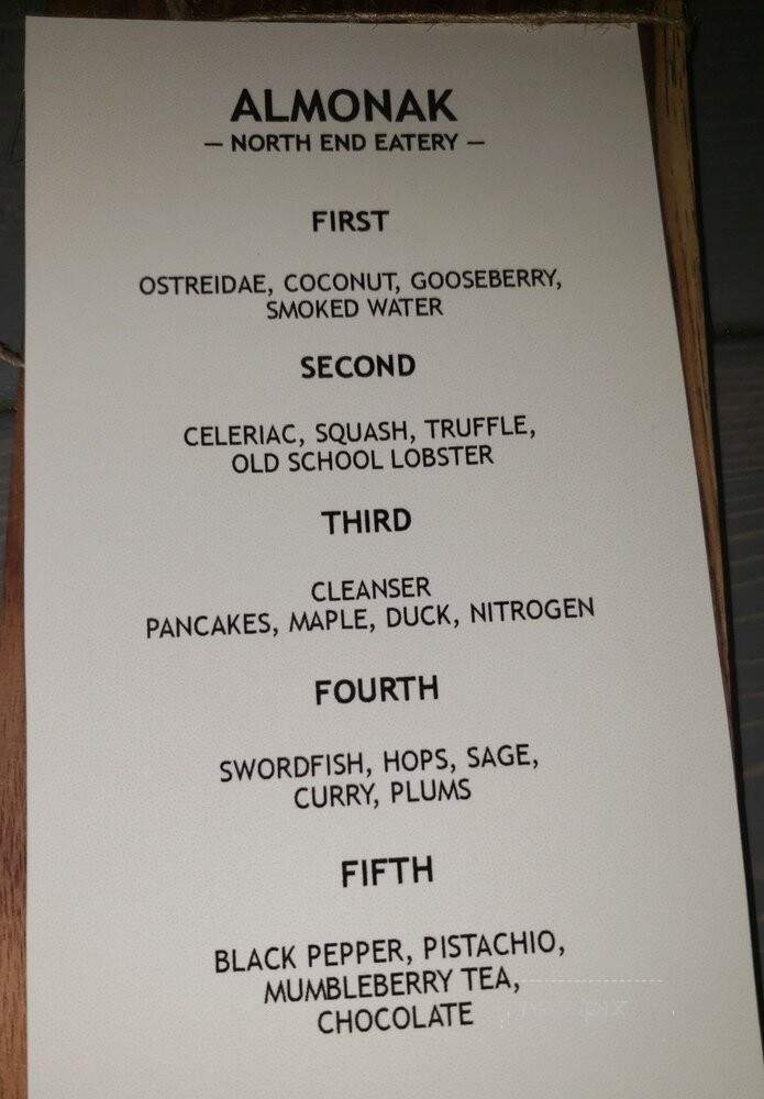Almonak - Halifax, NS menu_pic