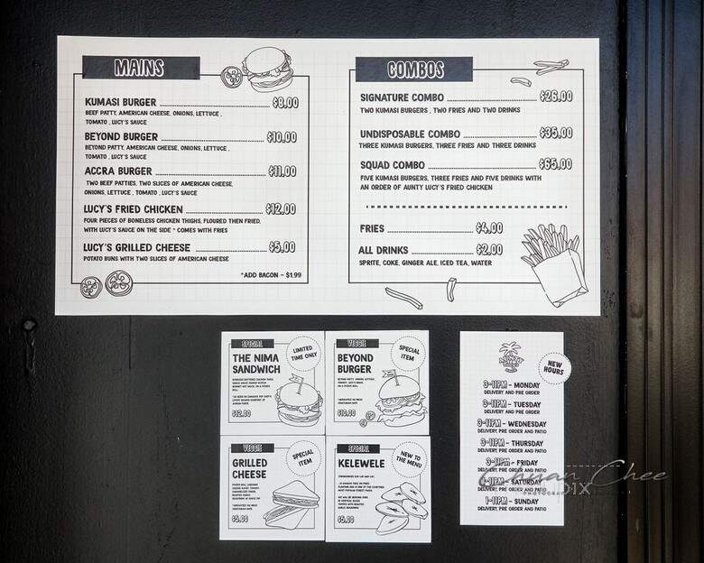 Aunty Lucy's - Toronto, ON menu_pic