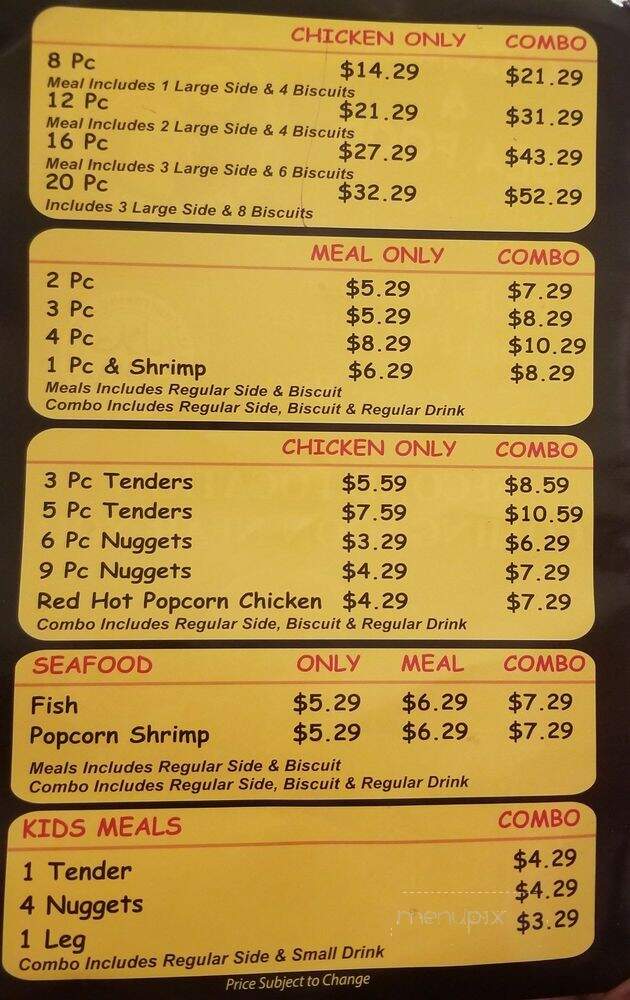 Chicken Kitchen - Toronto, ON menu_pic