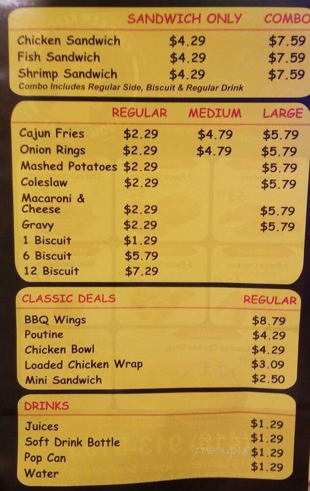 Chicken Kitchen - Toronto, ON menu_pic