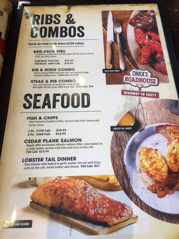 Chuck's Roadhouse Bar & Grill - Hamilton, ON menu_pic