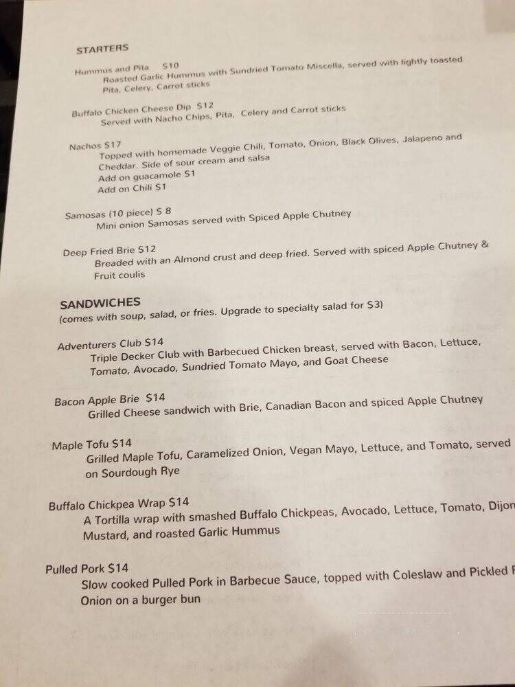 Ludology Boardgame Cafe - St. Catharines, ON menu_pic