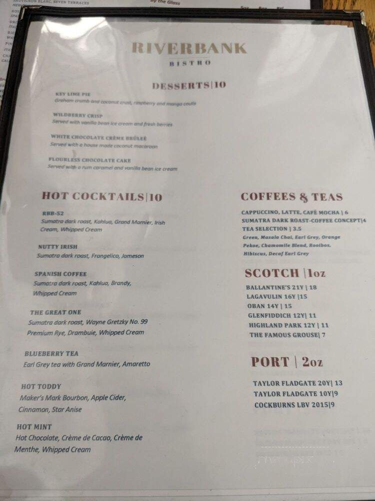 Riverbank Bistro - St. Albert, AB menu_pic