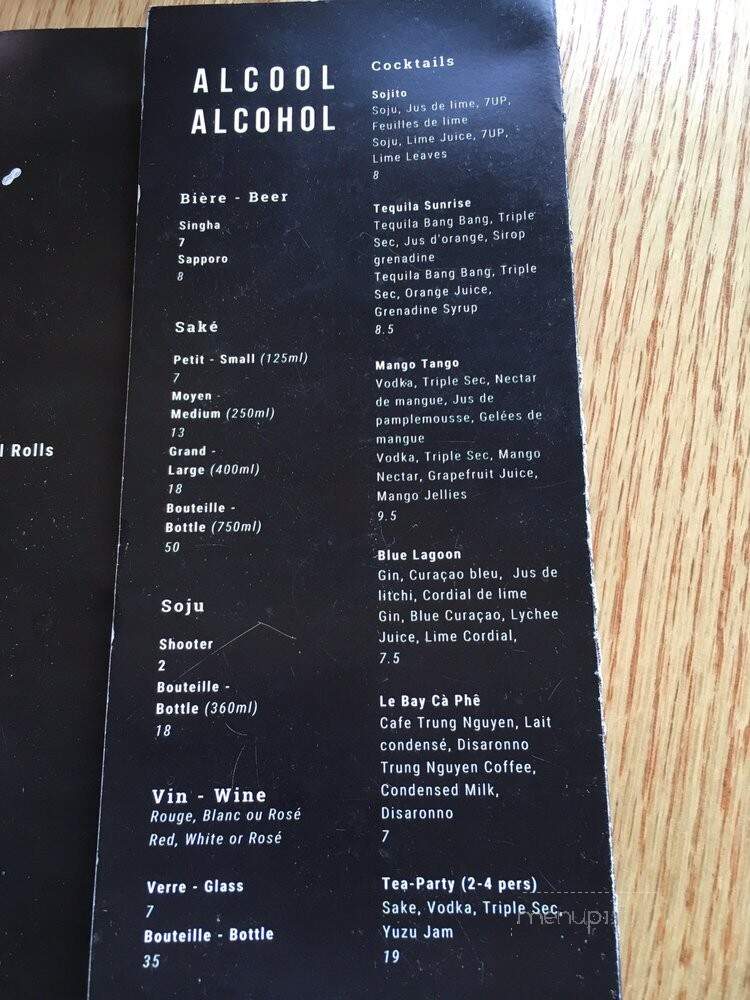 Le Bay Ca Phe - Montreal, QC menu_pic